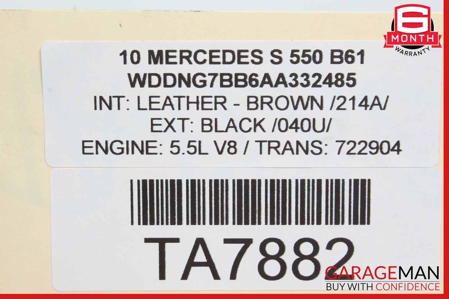 07-13 Mercedes W221 S550 CL550 Front Right Passenger Side Upper Control Arm OEM