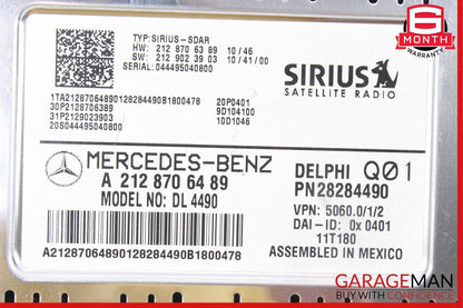 12-15 Mercedes SLK350 GLK250 E350 Sirius Satellite Radio Receiver Control Module