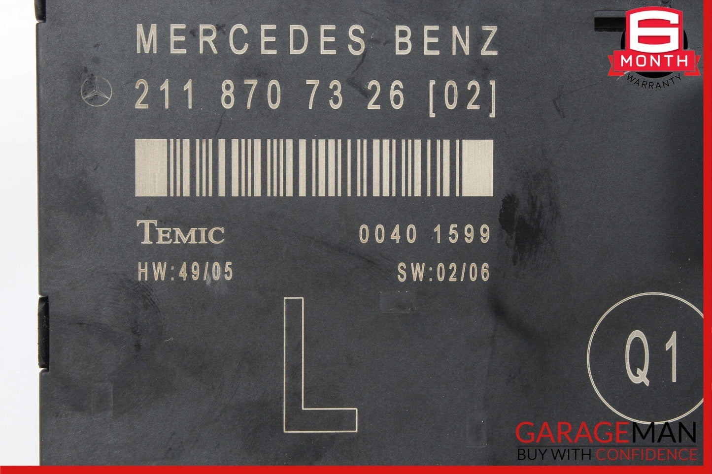 03-09 Mercedes W211 E550 E350 Front Left Driver Side Door Control Module Unit