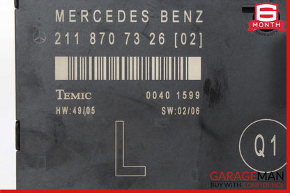 03-09 Mercedes W211 E550 E350 Front Left Driver Side Door Control Module Unit