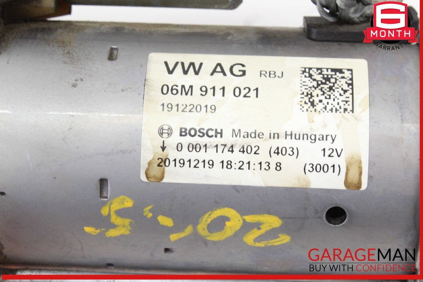 12-24 Audi S5 SQ5 S4 A7 Engine Starter Motor Bosch 06M911021 OEM