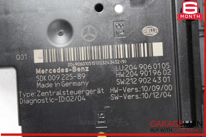 12-14 Mercedes W204 C350 Rear Fuse Relay Box Module 2049060205 OEM