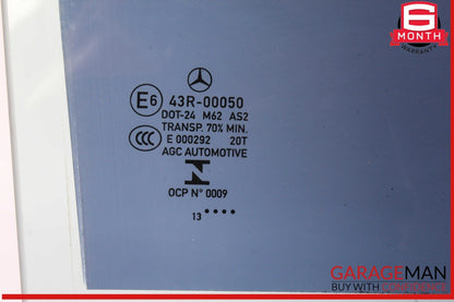 14-18 Mercedes W117 CLA250 Rear Right Passenger Side Door Window Glass OEM