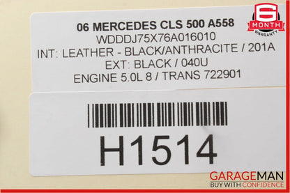 06-11 Mercedes W219 CLS500 Front Right Side Interior Door Trim Panel Cover Black