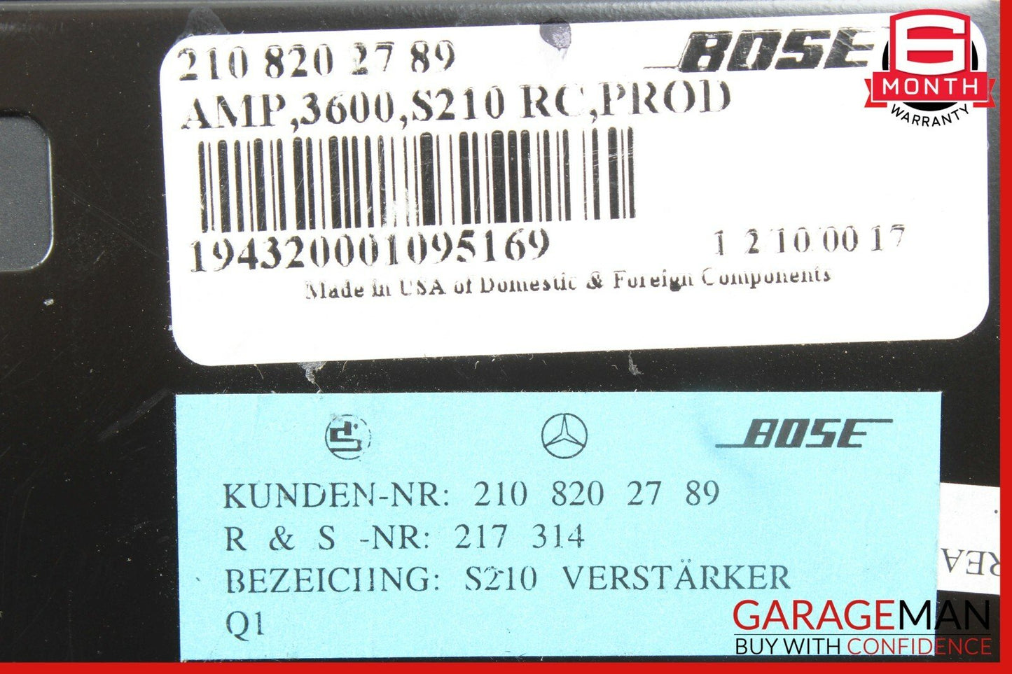 99-02 Mercedes W210 E320 E55 AMG Bose Amp Amplifier Module Unit