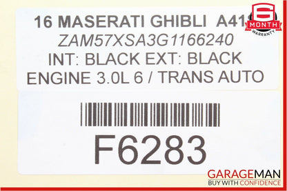 14-17 Maserati Ghibli Front Crossmember Cross Member Support Bracket Frame Bar