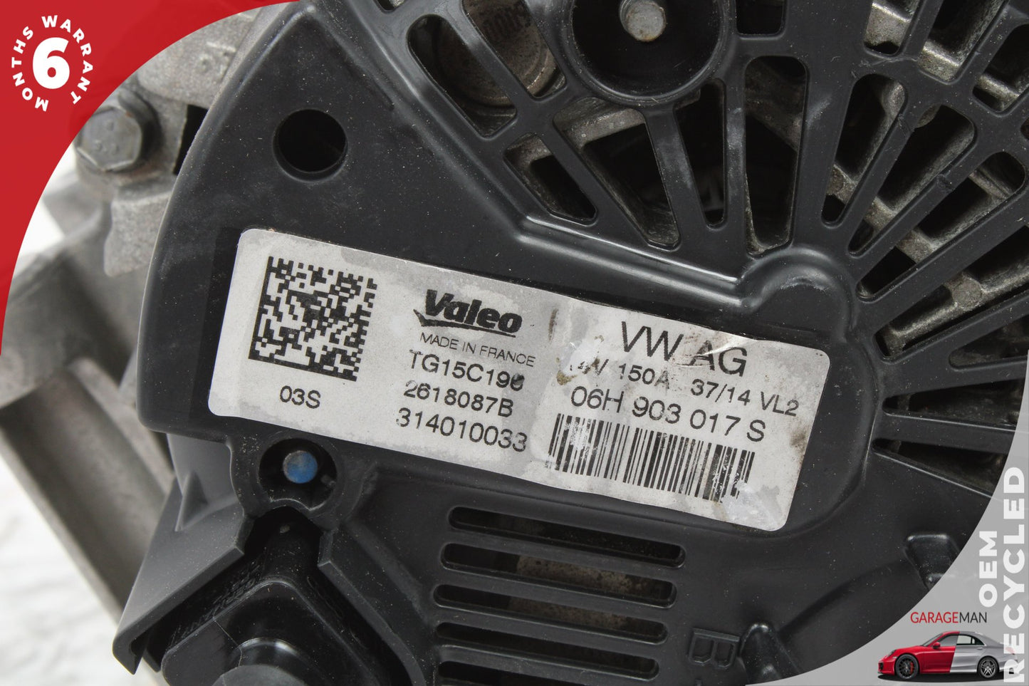 2012-2015 Audi A6 S6 Alternator Generator 150A 14V Valeo VW AG 06H903017S OEM