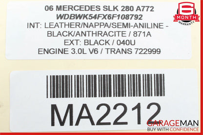 05-11 Mercedes R171 SLK280 Front Right Side Sunvisor Sun Visor Shade A99 OEM