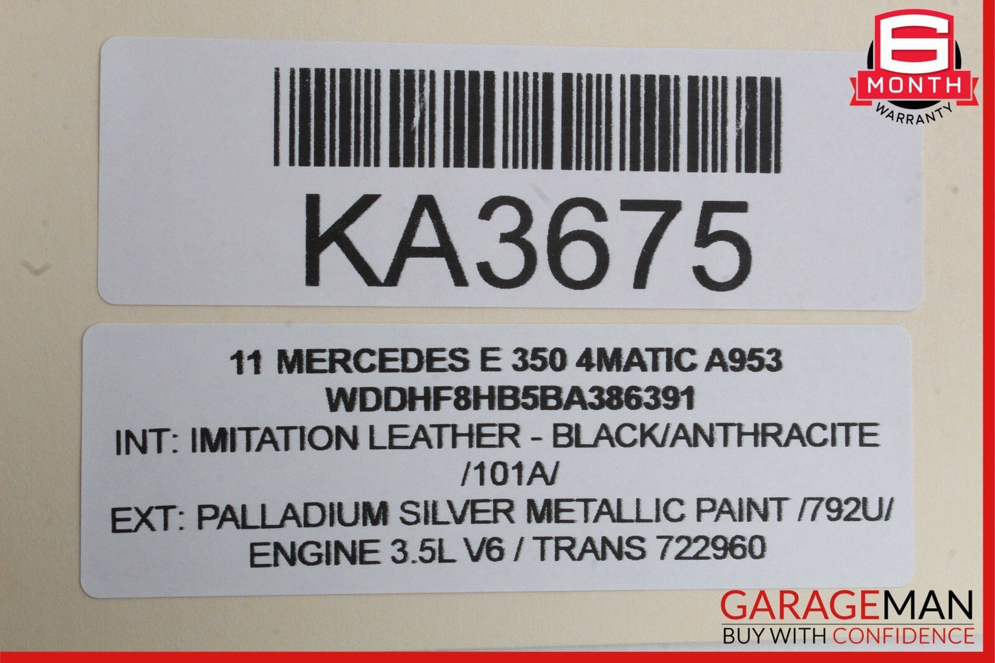 08-16 Mercedes W212 E350 C300 GLK350 Rear Left Door Window Regulator Motor OEM