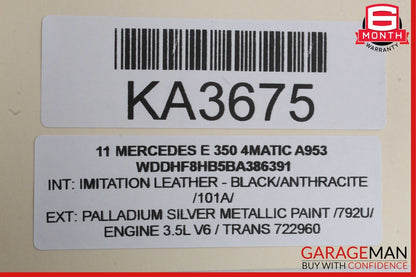 08-16 Mercedes W212 E350 C300 GLK350 Rear Left Door Window Regulator Motor OEM