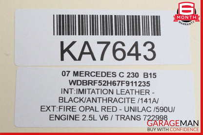 01-07 Mercedes W203 C230 Rear Right & Left Side Audio Sound Door Speakers Set
