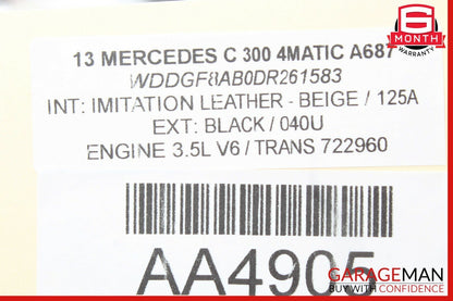 08-14 Mercedes W204 C250 C300 C350 Front Left Side Door Lock Latch Actuator