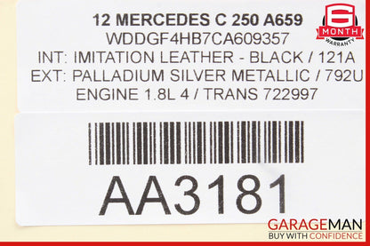 12-14 Mercedes W204 C250 C350 C63 AMG Rear SAM Fuse Box Relay Module Assembly