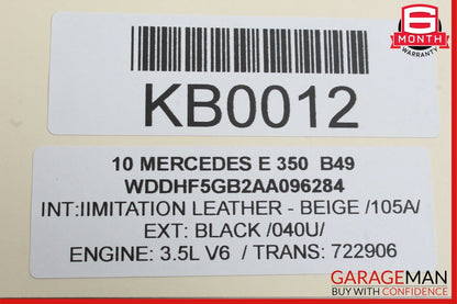 10-13 Mercedes W212 E350 E550 E400 Steering Wheel w/ Paddle Shifters Black OEM