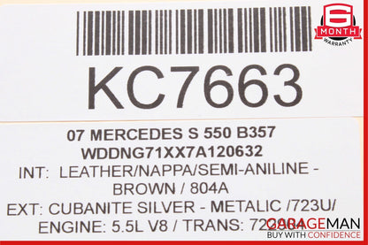 07-13 Mercedes W221 S550 Rear Left Side Exterior Door Handle Keyless Go OEM