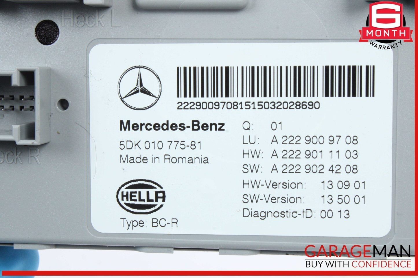 15-18 Mercedes W205 C300 C400 C350e Rear Trunk SAM Control Module Unit OEM