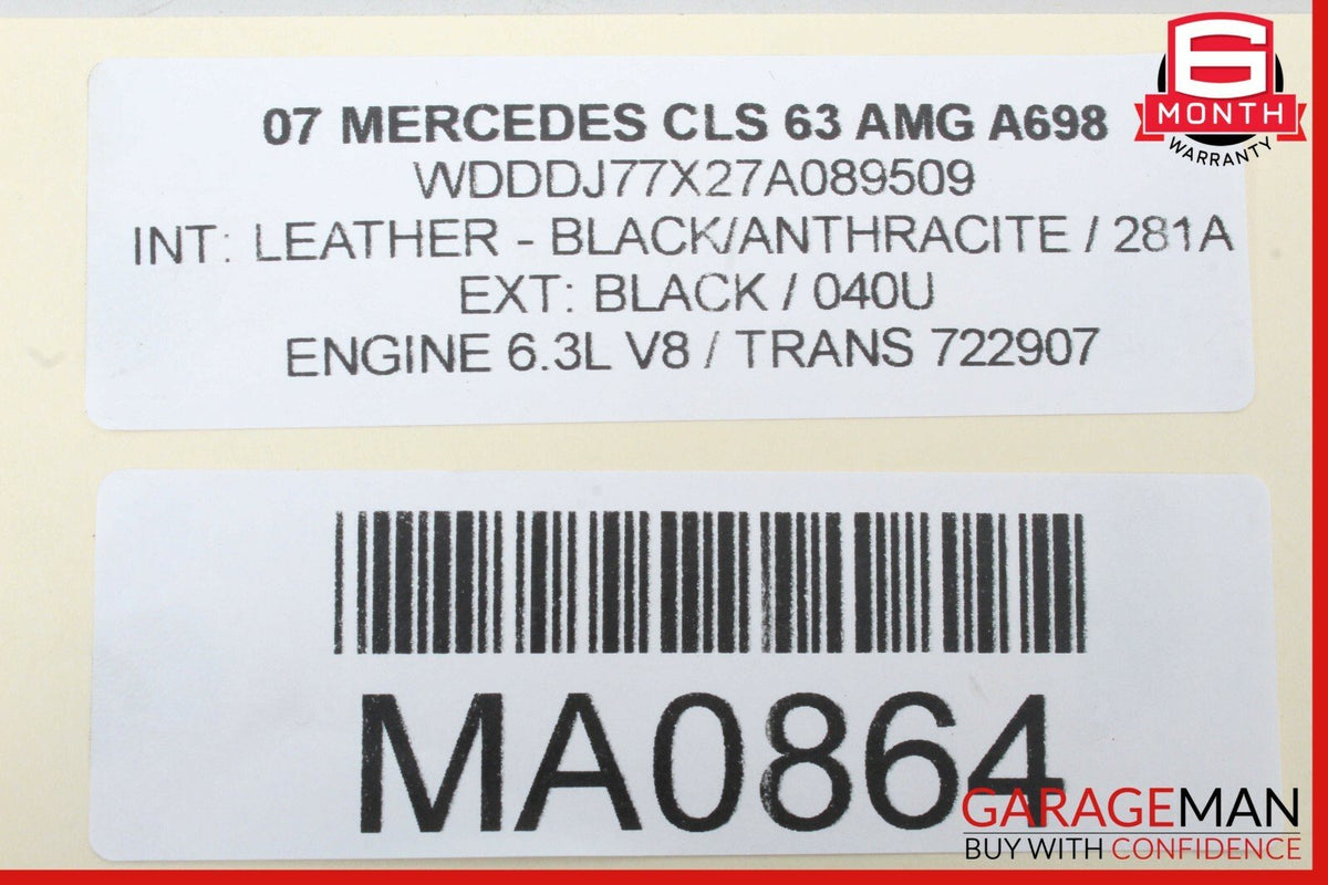 03-11 Mercedes W219 CLS63 E350 Front Right Passenger Seat Control Module Unit