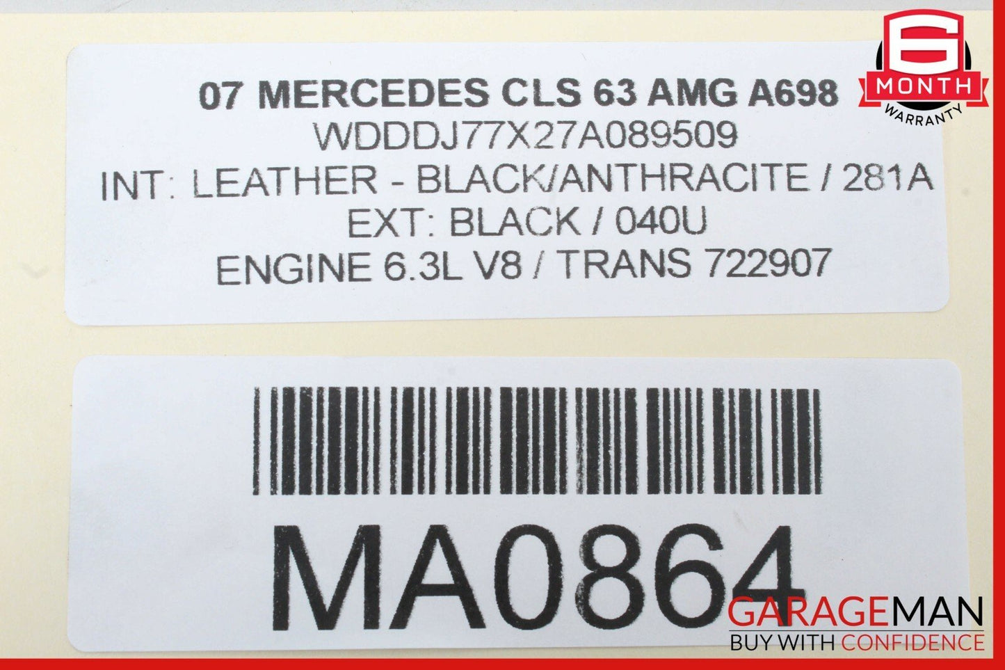 03-11 Mercedes W219 CLS63 E350 Front Right Passenger Seat Control Module Unit