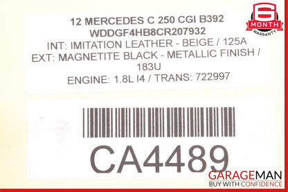 12-15 Mercedes W204 C250 SLK250 M271 Engine Oil Filter Housing 2711801210 OEM