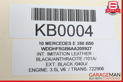 10-13 Mercedes W212 E350 E400 E63 AMG Sedan Rear Left Side Inner Tail Light Lamp