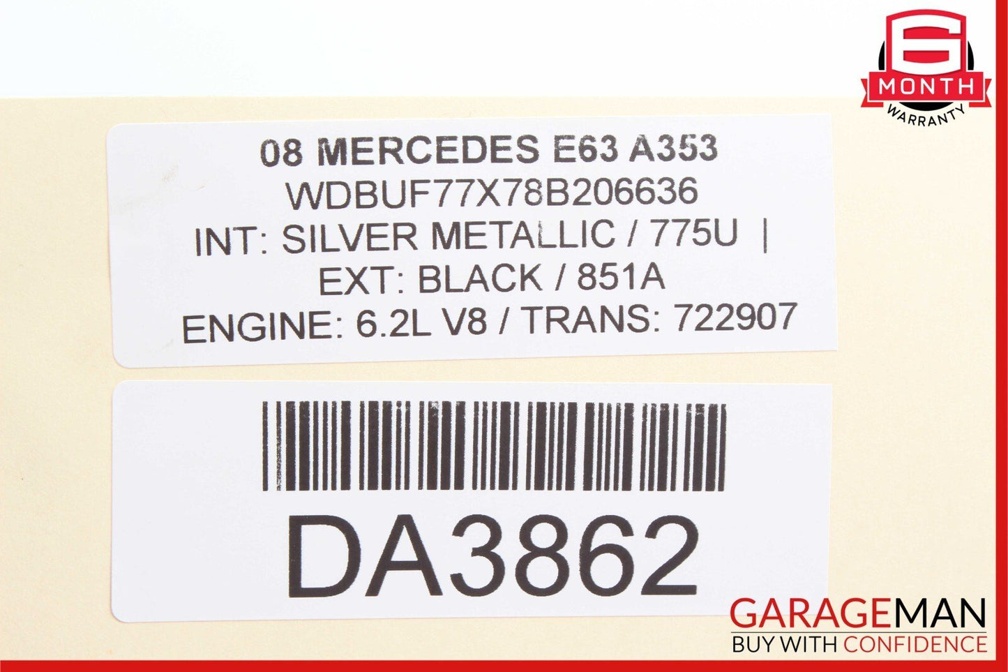 07-11 Mercedes W211 E63 CLS63 AMG Right Side Engine Motor Bracket Mount OEM