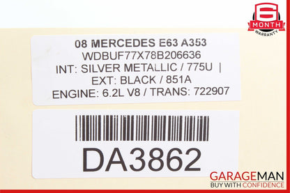 07-11 Mercedes W211 E63 CLS63 AMG Right Side Engine Motor Bracket Mount OEM