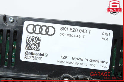 09-16 Audi A4 AC A/C Heat Temperature Climate Control Panel 8K1820043R OEM