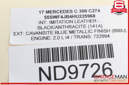 15-20 Mercedes W205 C300 C350e Rear Fuse Box Relay SAM Module Assy OEM