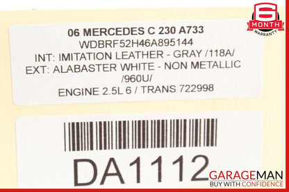 03-11 Mercedes C230 CLS500 Front Left Side Seat Backrest Recline Motor Unit OEM
