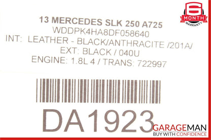 12-16 Mercedes R172 SLK350 Front Right Passenger Side Sunvisor Sun Visor Shade