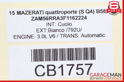 14-20 Maserati Quattroporte Power Brake Booster Master Cylinder Reservoir OEM