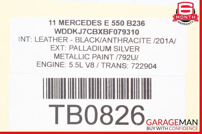 08-17 Mercedes C250 SLK250 E550 Front Right Passenger Side Lower Control Arm RWD