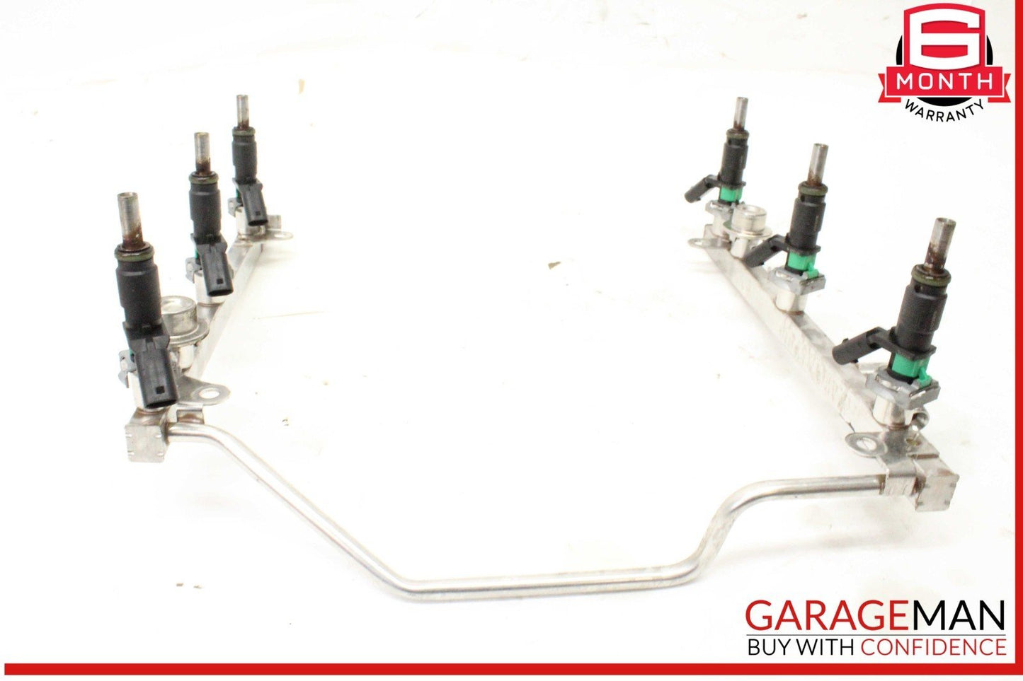05-12 Mercedes W211 E350 SLK300 Fuel Injector Rail w/ Fuel Injectors OEM