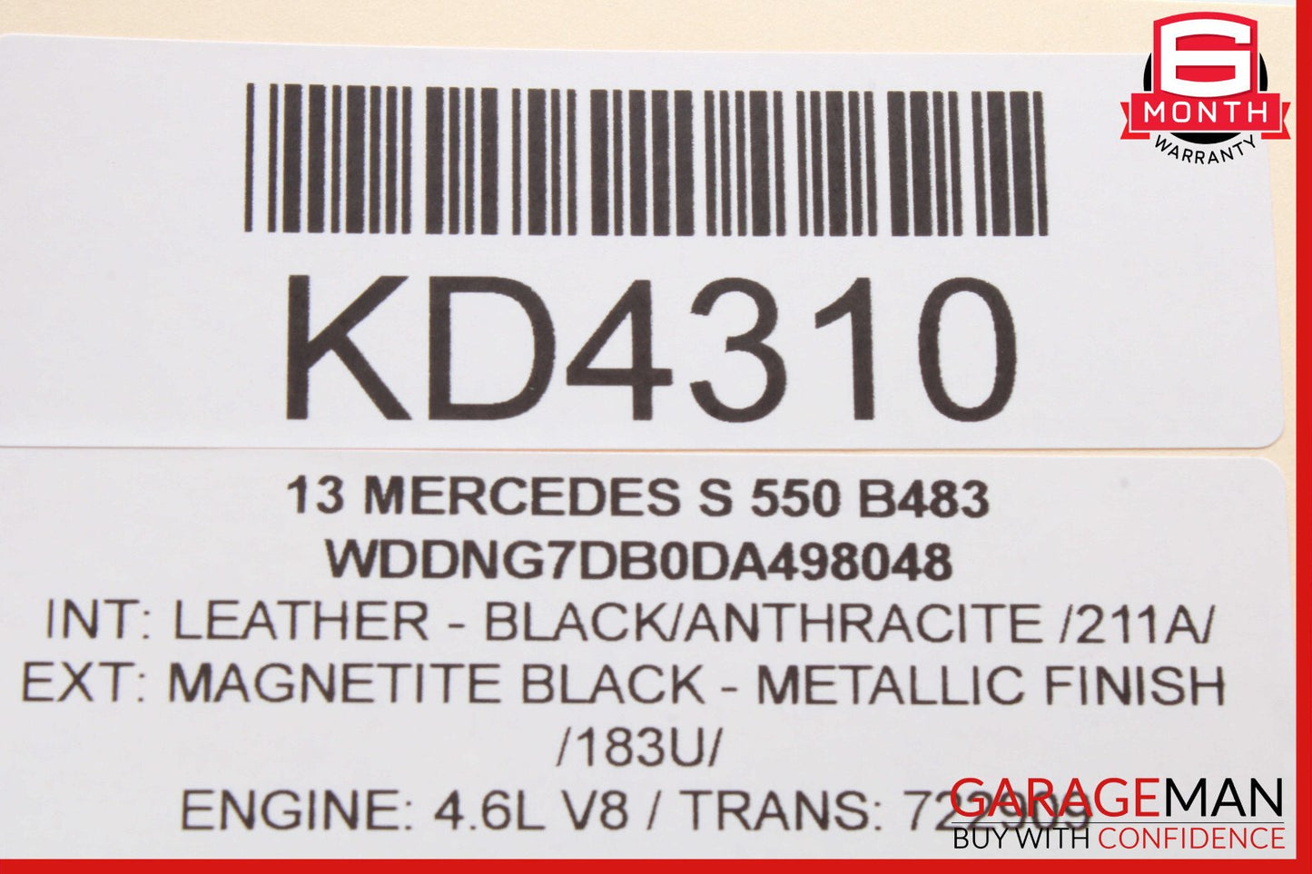 10-14 Mercedes W221 S550 Rear Parking Parktronic Control Module OEM