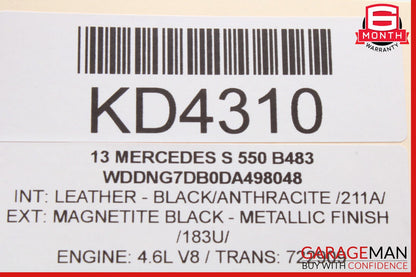 10-14 Mercedes W221 S550 Rear Parking Parktronic Control Module OEM