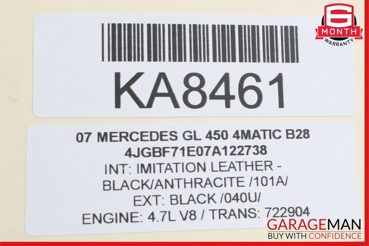 07-12 Mercedes X164 GL320 Front Right / Left Side Seat Headrest Head Rest Black