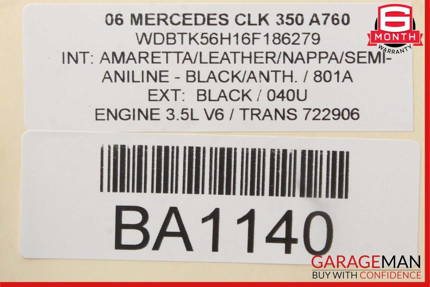 06-09 Mercedes W209 CLK350 E350 Front Left Driver Side Foglight Fog Light Lamp
