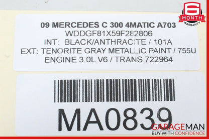 08-14 Mercedes W204 C250 C350 Rear Trunk Tailgate Lock Release Open Handle Trim