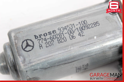 10-20 Mercedes R172 SLK250 Rear Right Window Regulator Motor 2078200642 OEM