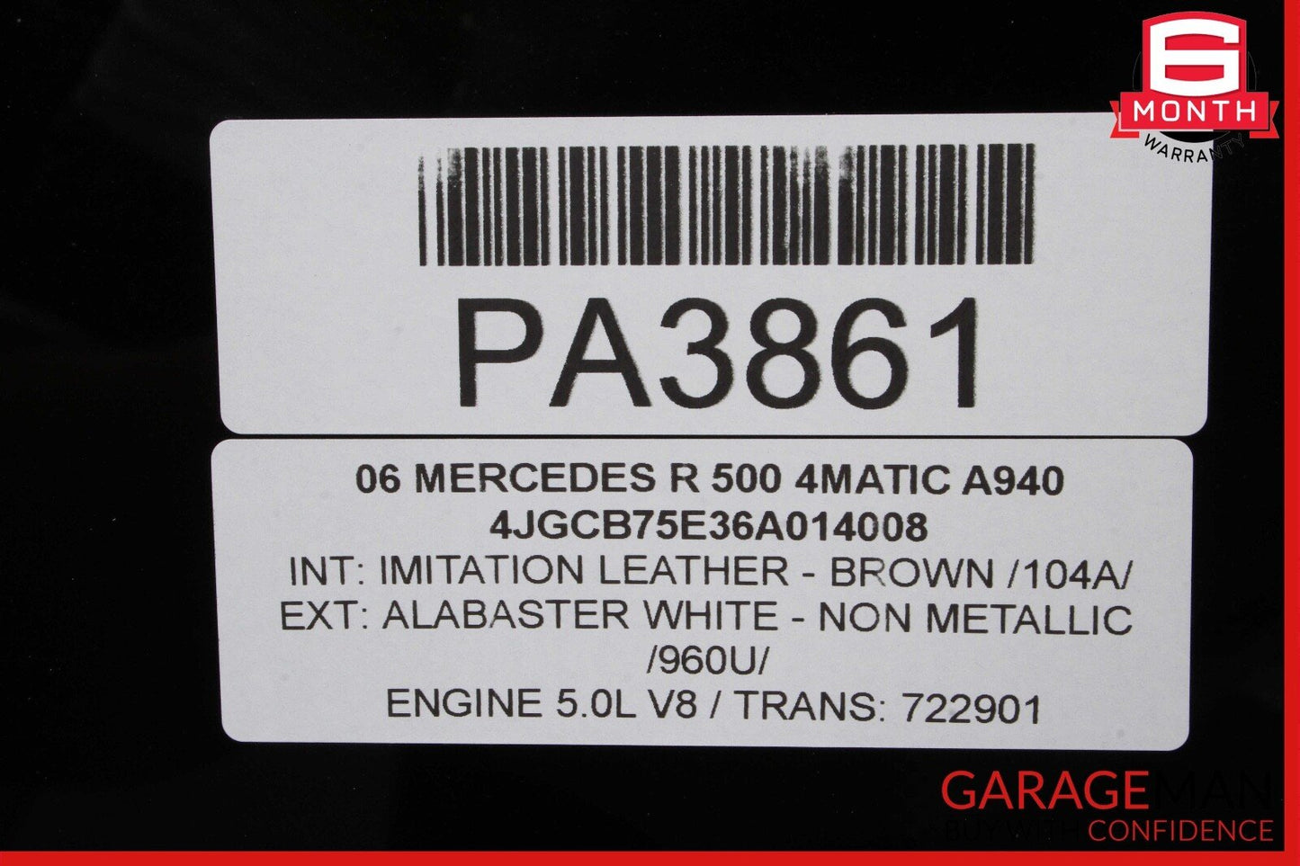06-12 Mercedes W251 R550 4MATIC Front Panoramic Sunroof Window Glass Panel OEM