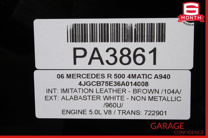 06-12 Mercedes W251 R550 4MATIC Front Panoramic Sunroof Window Glass Panel OEM