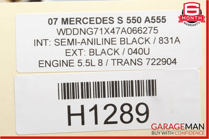 07-14 Mercedes W221 S550 CL550 Front Left Dash A/C Heater Air Vent Trim Black