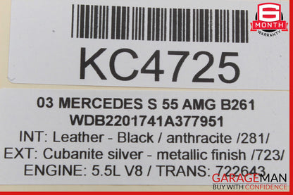 00-06 Mercedes W220 S55 S600 Rear Right Side Keyless Go Entry Antenna OEM