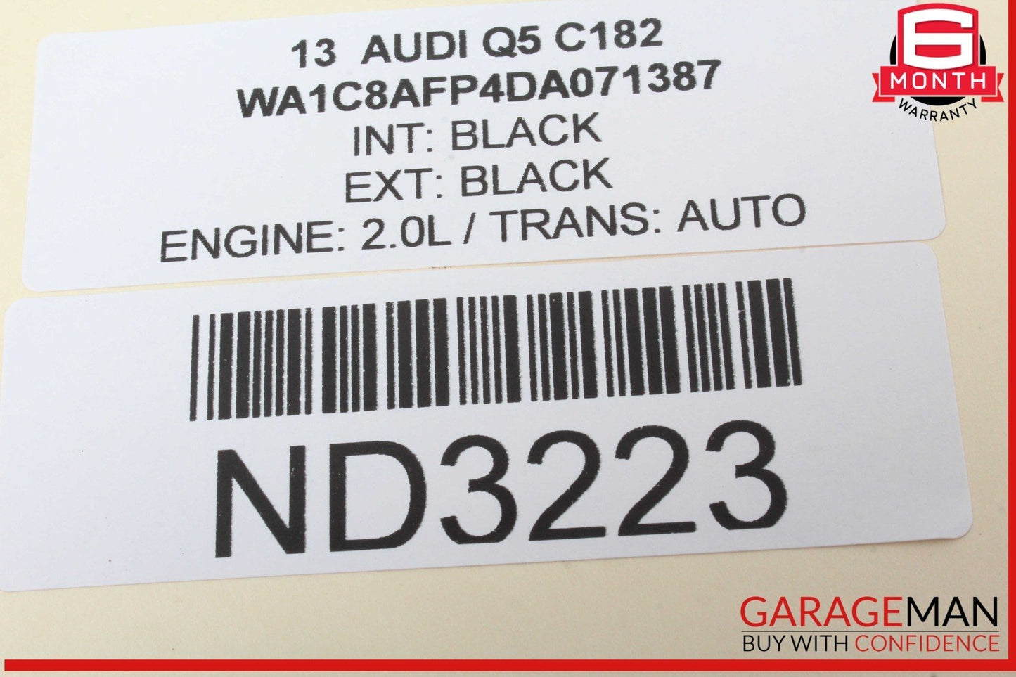 09-18 Audi Q5 A6 Rear Left Driver Side Door Window Regulator Motor Unit OEM