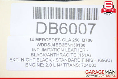 14-18 Mercedes W117 CLA250 Front Right Side Wing Fender Panel Cover Night Black