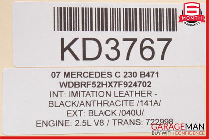 05-07 Mercedes W203 C230 C280 C55 AMG Rear Right Side Exterior Door Handle Black