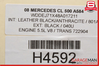 07-13 Mercedes W216 CL500 S550 Instrument Cluster Control Switch 2218701758 OEM