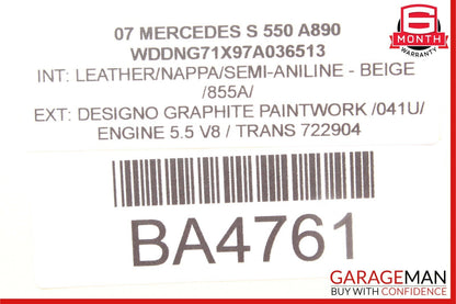 07-13 Mercedes W221 S550 S600 Rear Right Passenger Side Door Control Module OEM