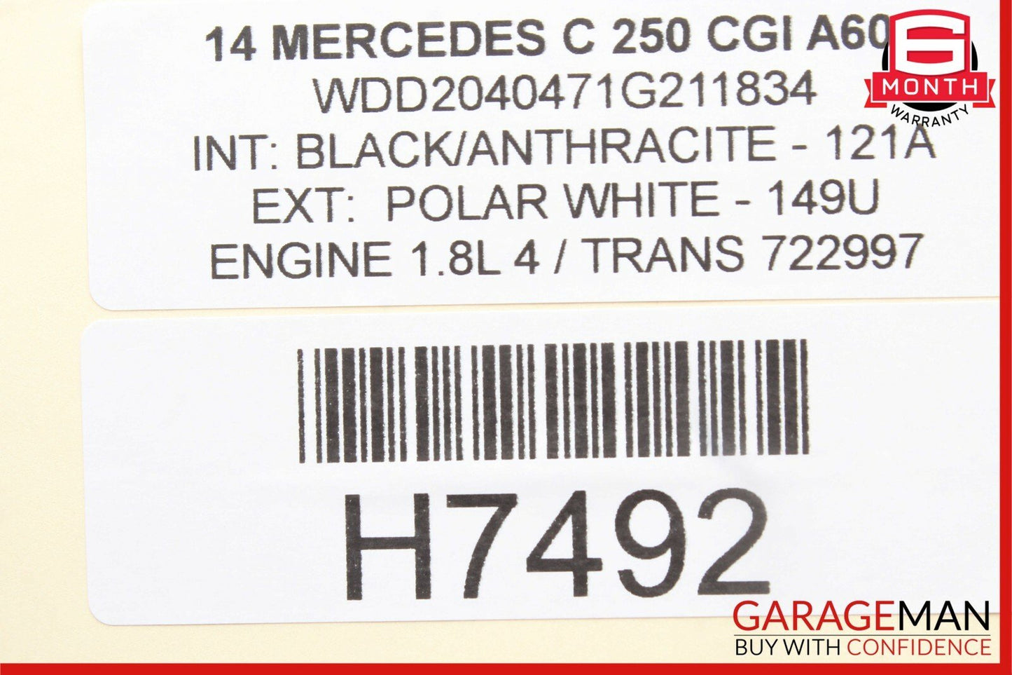 08-14 Mercedes W204 C250 Rear Left Exterior Door Handle w/ Actuator Latch Set