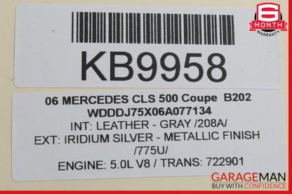 06-11 Mercedes W219 CLS500 Front Left Door Lock Latch Actuator Keyless Go OEM